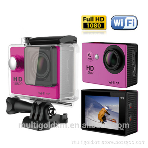 Hot Sale HD 1080P sport DV action camera 2.0" LCD 140 Degree wide angle 30M Waterproof mini digital